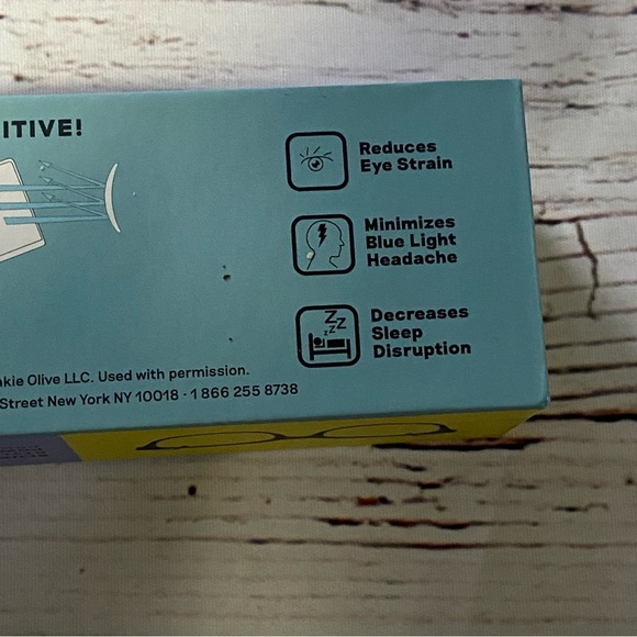 New in Box Flower Eyewear Blue Light Blocking Glasses in Hazel Black - Picture 9 of 11